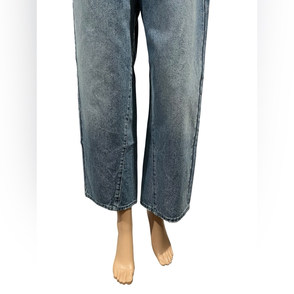 Michael Kors Womens Jeans Wide Leg Button Cropped High Rise Denim Size 10 - Picture 8 of 16